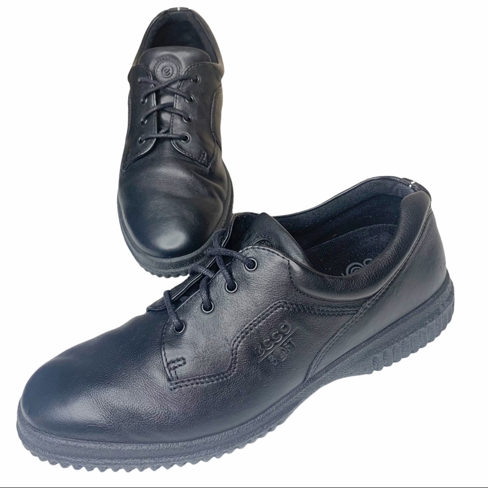 Ecco Soft Mens Derby Leather Lace Ups Sz10